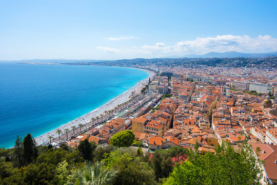 City overview of Nice, France