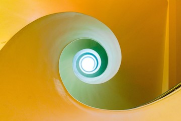 Spiral staircase abstract - obrazy, fototapety, plakaty
