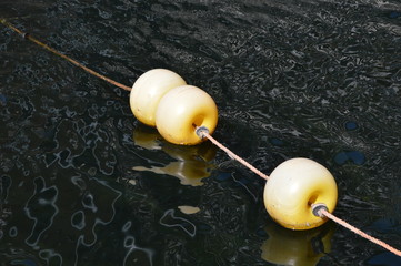 Buoy floating in the sea