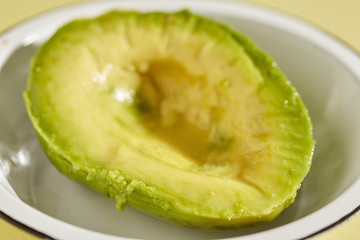 peeled avocado half
