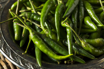 Raw Organic Green Thai Peppers