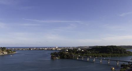 Fototapeta na wymiar Postcard view of the city of Ilhéus Bahia Brazil
