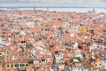 Fototapeta na wymiar Venice from San Marco bell tower, Italy