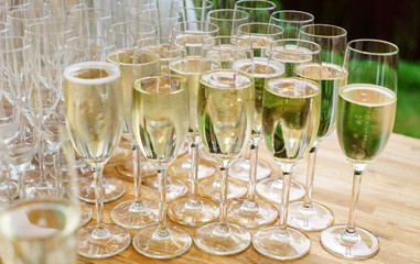 champagne glasses
