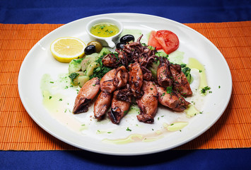 Grilled Squid and Potatoes