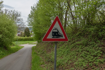 Railroad Crossing Sign in Germany