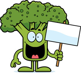 Cartoon Broccoli Sign