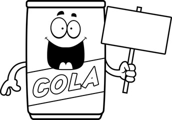 Cartoon Cola Can Sign