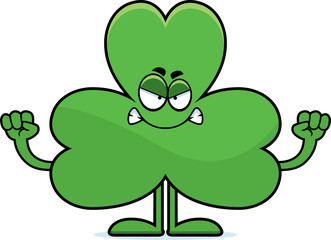 Angry Cartoon Shamrock