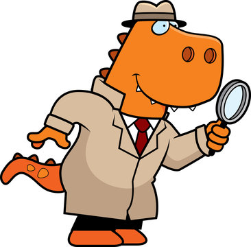 recommend clip art: Cartoon Dinosaur Detective