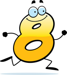 Cartoon Eight Running