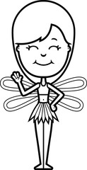 Cartoon Teen Fairy Waving