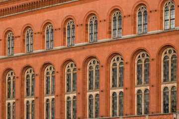 Fototapeta na wymiar The City Hall / Red Town Hall (Rotes Rathaus) in Berlin
