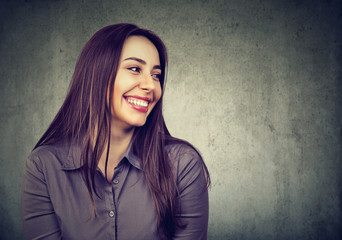 Happy girl laughing