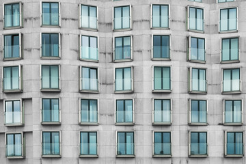 Fototapeta na wymiar irregular building facade , modern architecture exterior
