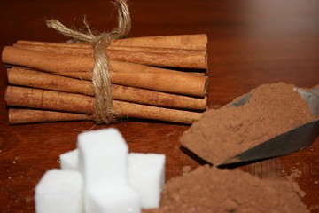 cocoa and cinnamon