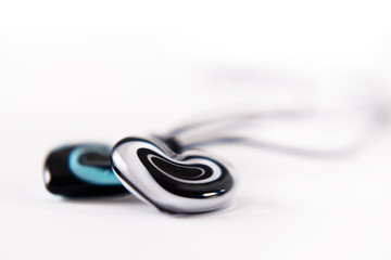Two glass hearts