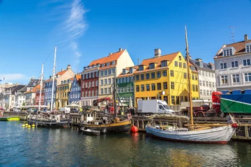 Fotobehang Nyhavn district  in Copenhagen © Sergii Figurnyi