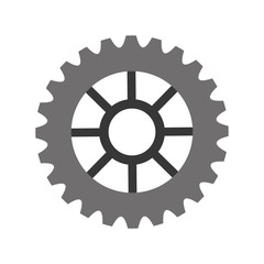 cogwheel icon over white background. vector illustration