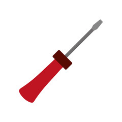 screwdriver icon, over white background. repair tool concept. vector illustration