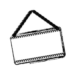 warning traffic sign icon over white background. vector illustration