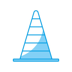 traffic cone icon over white background. vector illustration