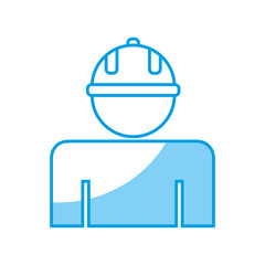 Obraz premium pictogram man with safety helmet icon over white background. vector illustration