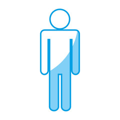 pictogram man icon over white background. vector illustration