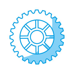 cogwheel icon over white background. vector illustration