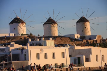 Photo sur Plexiglas Moulins les moulins de Mykonos