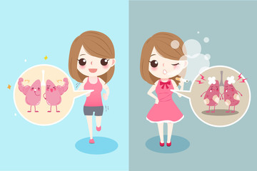 woman with lung health