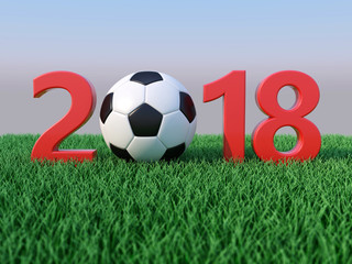 New Year 2018 - 3D Rendered Image 