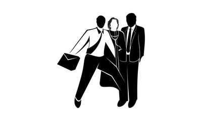 The face of businessman and doctor
