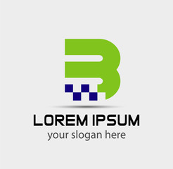 Abstract Number 3 logo Symbol icon set
