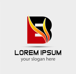 Letter B logo. Business logo vector illustration
