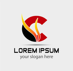Fototapeta premium Letter C logo. Business logo vector illustration 