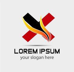 Letter X logo. Business logo vector illustration
