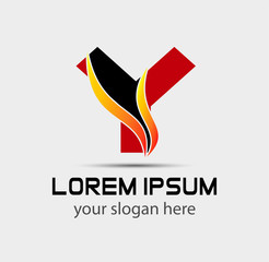 Letter Y logo. Business logo vector illustration
