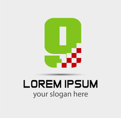 Logo g letter Vector illustration design template
