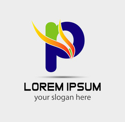 Letter p logo icon

