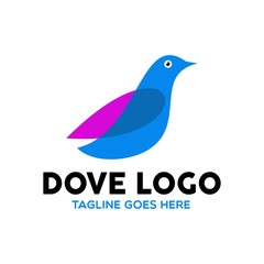 Unique Dove Logo Template