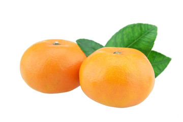 Orange fruit isolated on white background