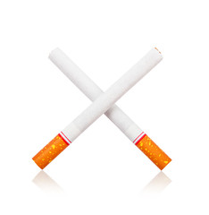 Cigarette isolated white.