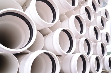 white pvc pipes
