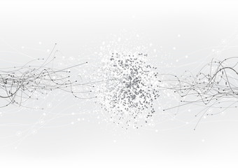 vector background abstract technology communication data Science