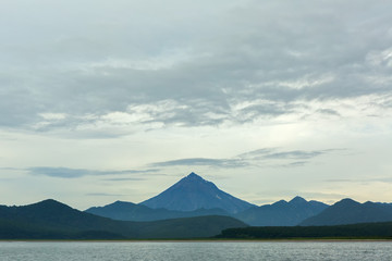 Avacha Bay and Vilyuchinsky stratovolcano.