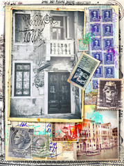 Vecchie cartoline,carte,francobolli e timbri italiani