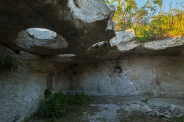Cave city Bakla in Bakhchysarai Raion, Crimea.