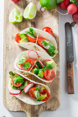 Enjoy your tacos as a small fresh appetizer