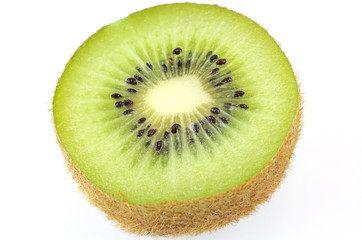 Fototapeta na wymiar fresh cut kiwi fruit isolated on white background